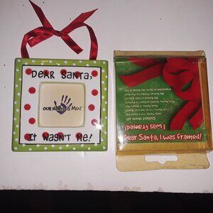 Rare, Enesco Our Name is Mud by Lorrie Veasey, Christmas picture frame ornament